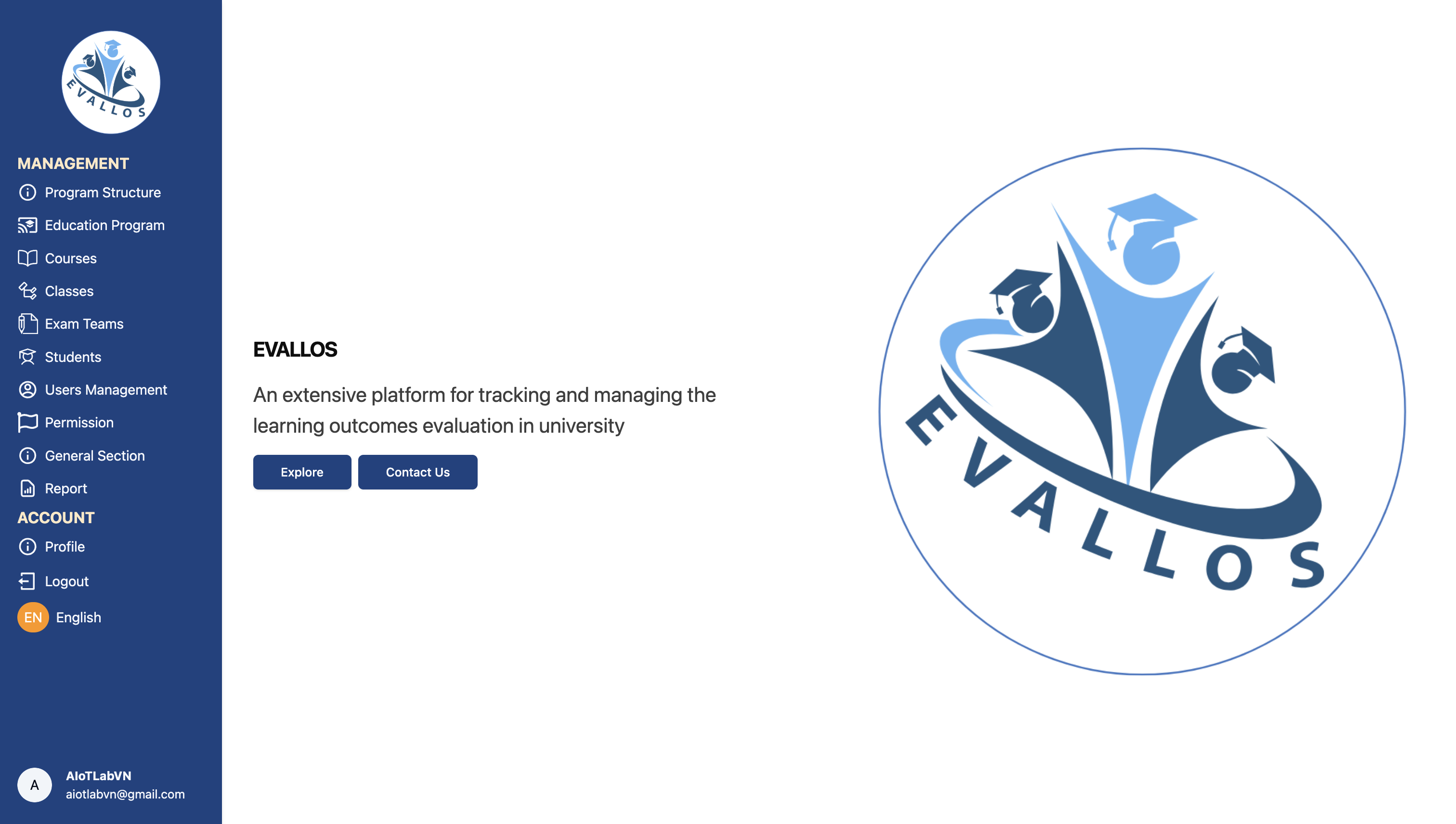 EVALLOS - Evaluation learning outcomes system